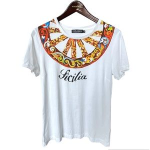 Dolce & Gabbana D&G Sicilia 100%Cotton graphic tee Women’s M made in Italy
